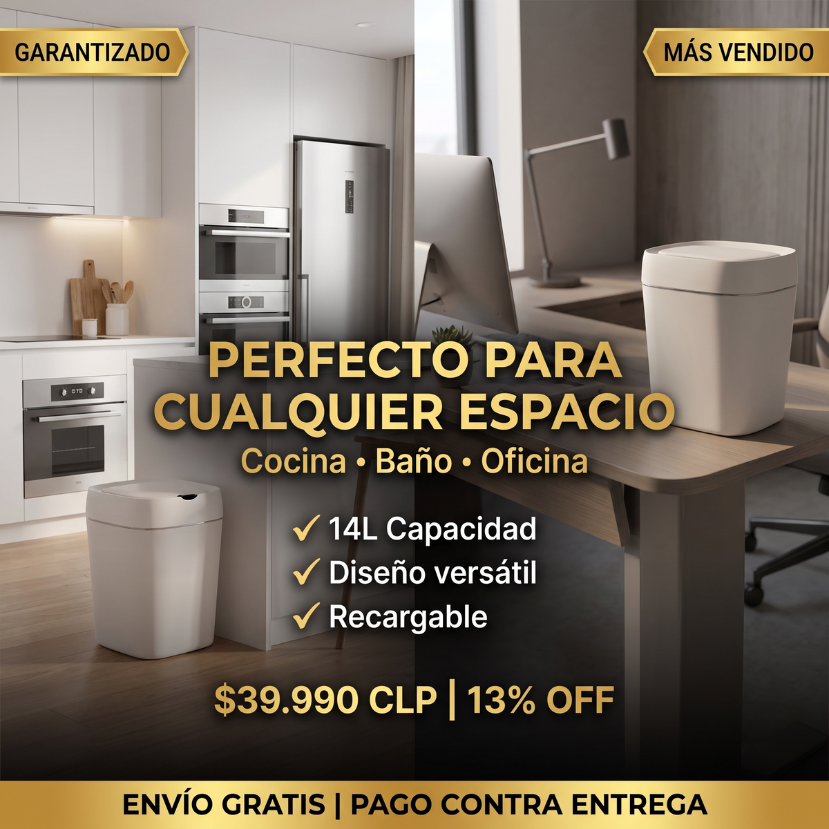 SMART TRASH PRO - BASURERO AUTOMÁTICO 14 LITROS