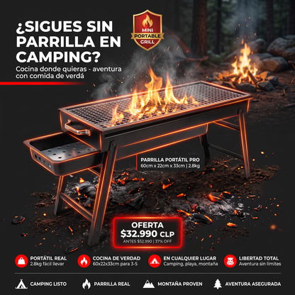 MINI PORTABLE GRILL - PARRILLA PORTÁTIL PARA CAMPING