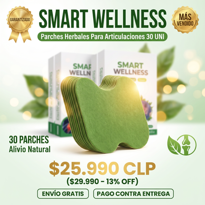SMART WELLNESS - PARCHES HERBALES PARA ARTICULACIONES 30 UNI