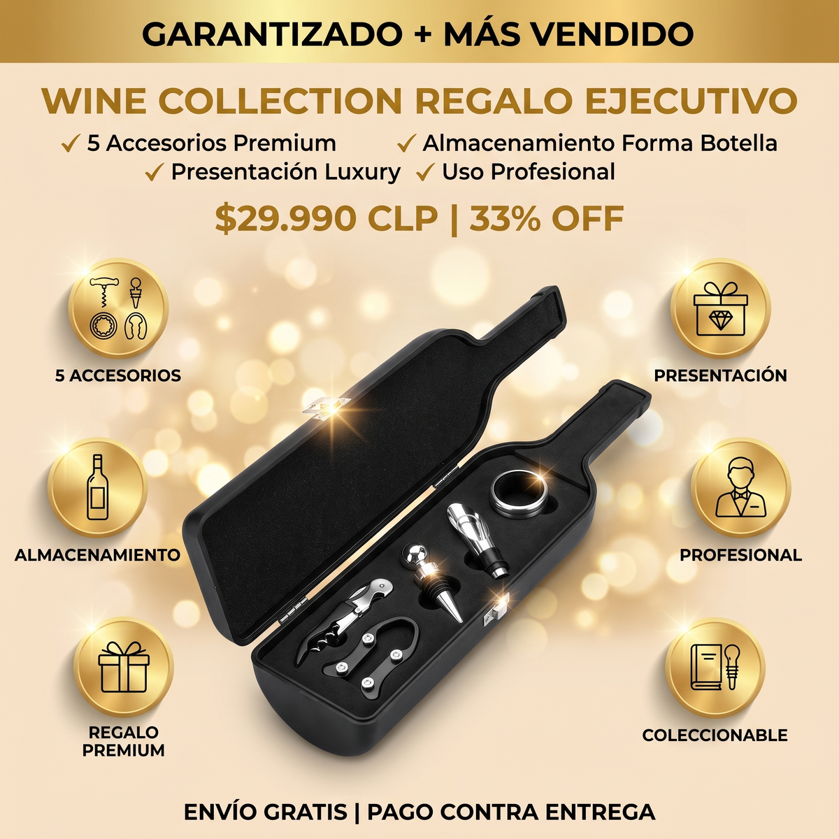 WINE COLLECTION - KIT HERRAMIENTAS VINO PREMIUM