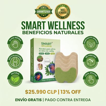 SMART WELLNESS - PARCHES HERBALES PARA ARTICULACIONES 30 UNI