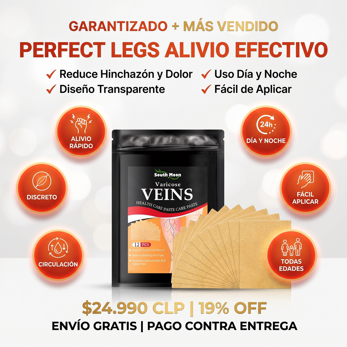 PERFECT LEGS - PACK TRATAMIENTO VARICES PREMIUM 24 UNI