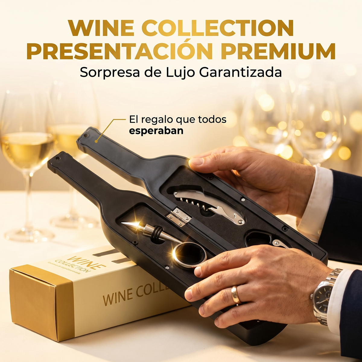 WINE COLLECTION - KIT HERRAMIENTAS VINO PREMIUM