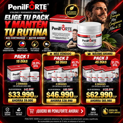 PENILFORTE 1000® – VITALIDAD Y RENDIMIENTO MASCULINO