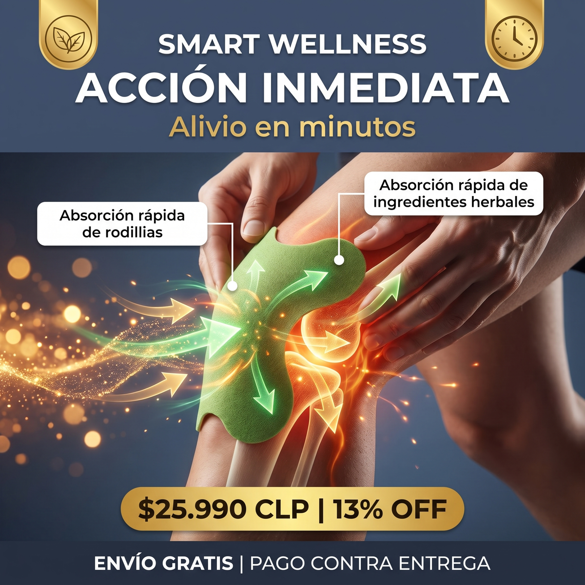 SMART WELLNESS - PARCHES HERBALES PARA ARTICULACIONES 30 UNI