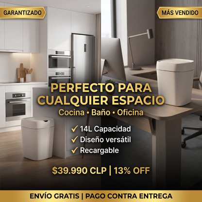SMART TRASH PRO - BASURERO AUTOMÁTICO 14 LITROS