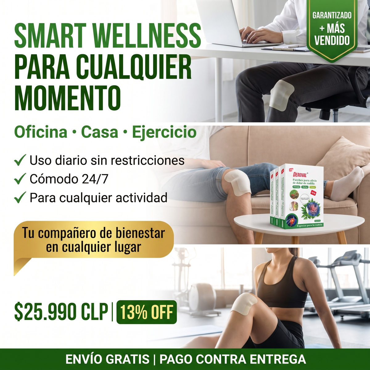 SMART WELLNESS - PARCHES HERBALES PARA ARTICULACIONES 30 UNI