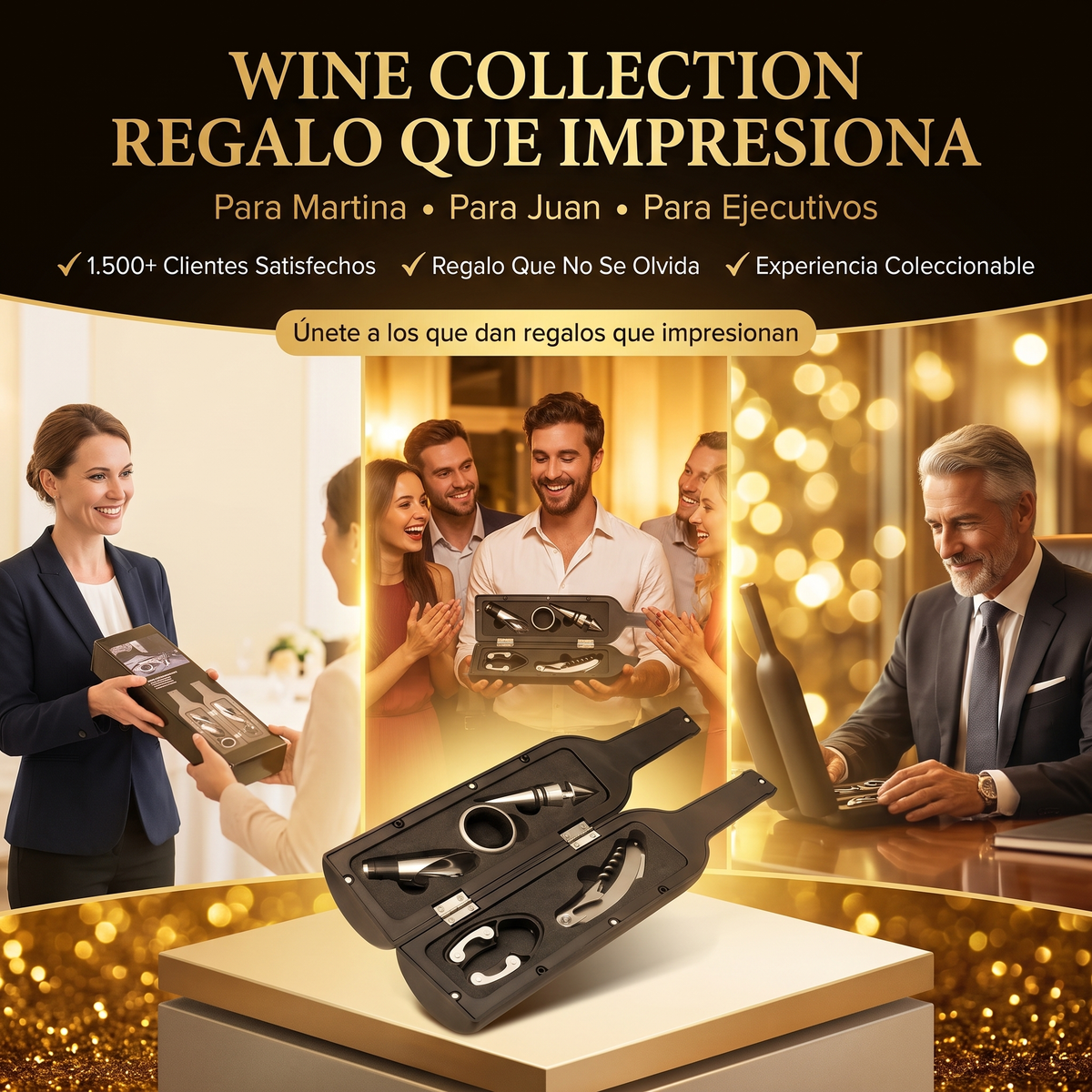 WINE COLLECTION - KIT HERRAMIENTAS VINO PREMIUM