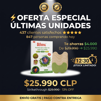SMART WELLNESS - PARCHES HERBALES PARA ARTICULACIONES 30 UNI
