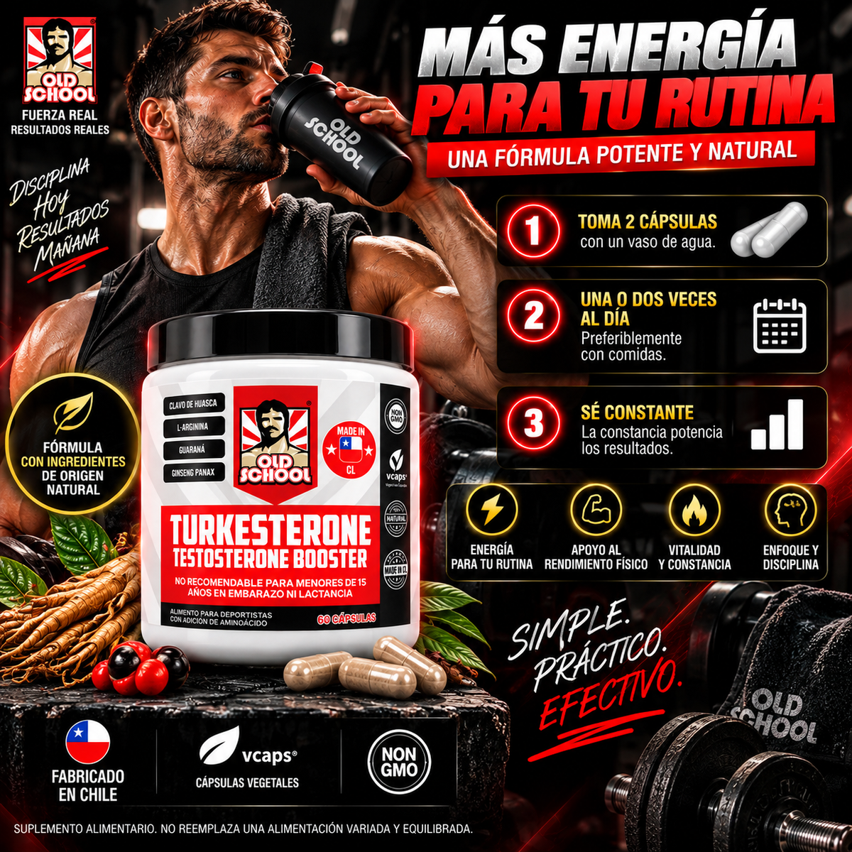 TURKESTERONE - MÁXIMA POTENCIA 60 Cap