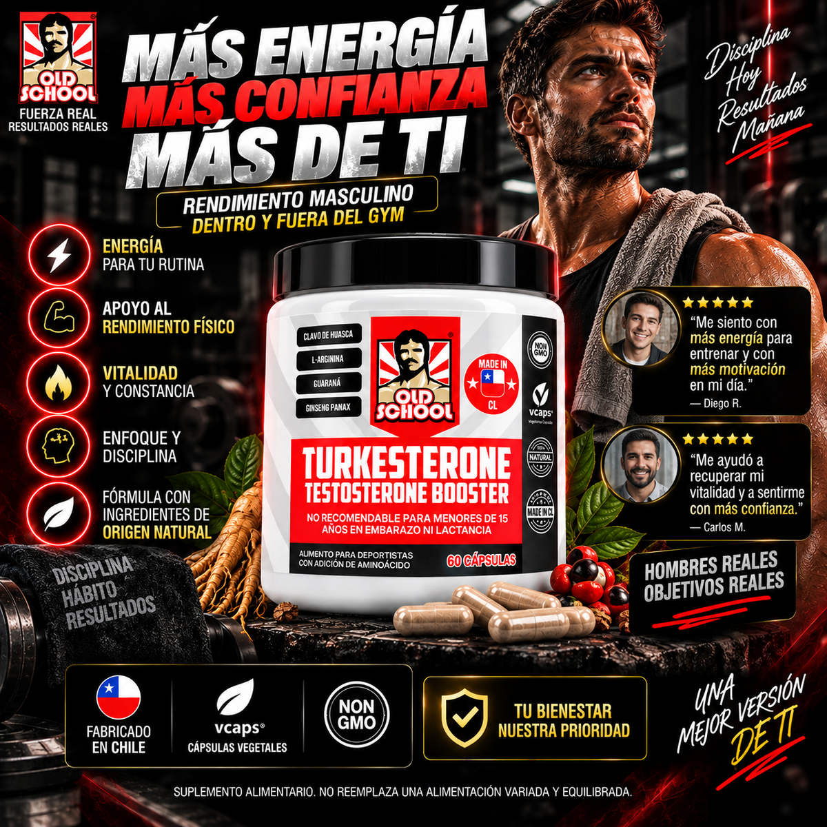 TURKESTERONE - MÁXIMA POTENCIA 60 Cap
