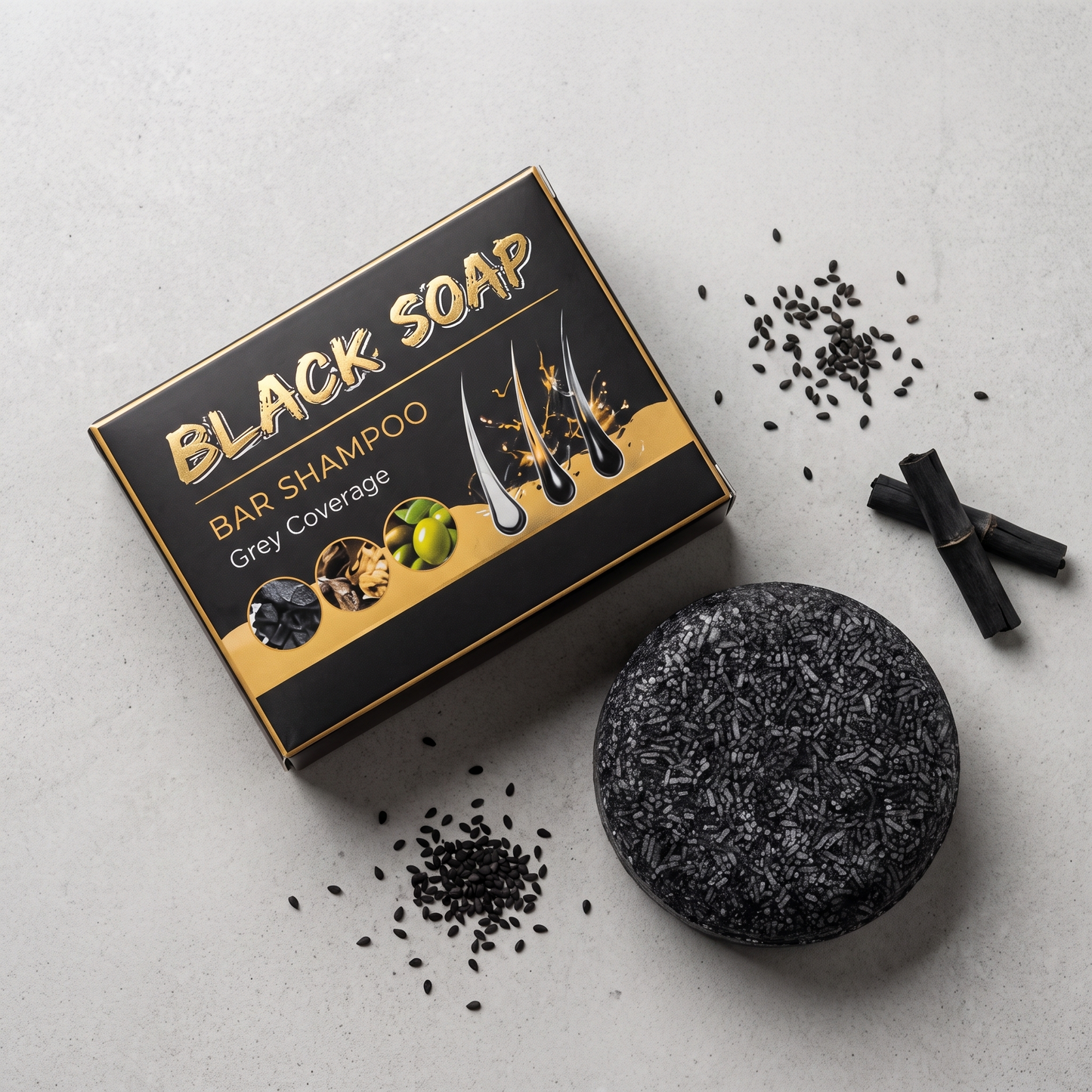 CARBON BLACK - SHAMPOO NEGRO ANTI-CANAS