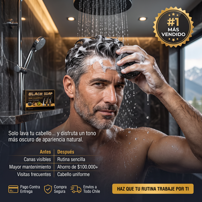 CARBON BLACK - SHAMPOO NEGRO ANTI-CANAS