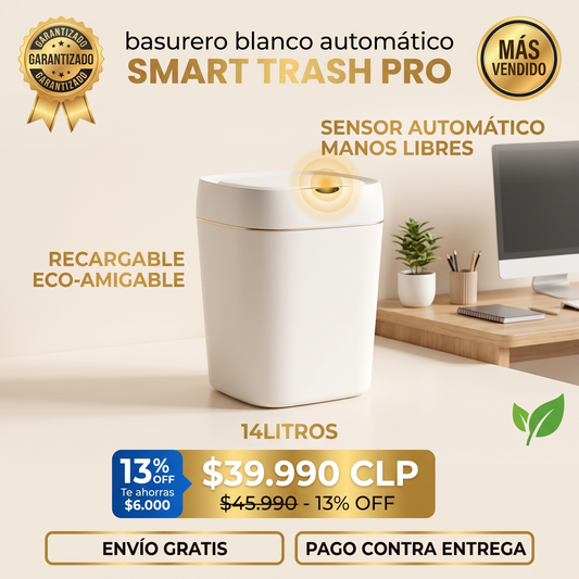 SMART TRASH PRO - BASURERO AUTOMÁTICO 14 LITROS