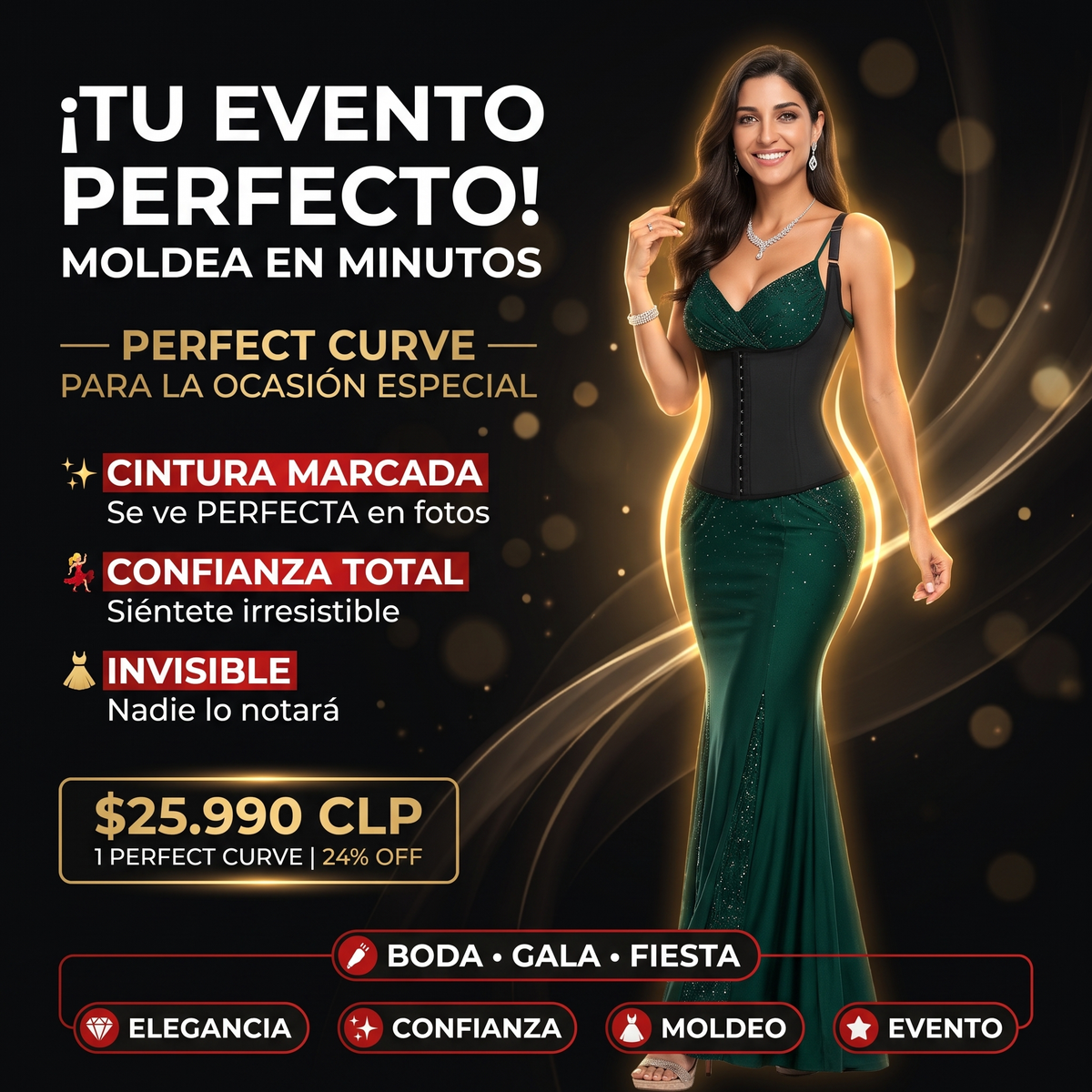 PERFECT CURVE - FAJA MOLDEADORA DOBLE PRESIÓN