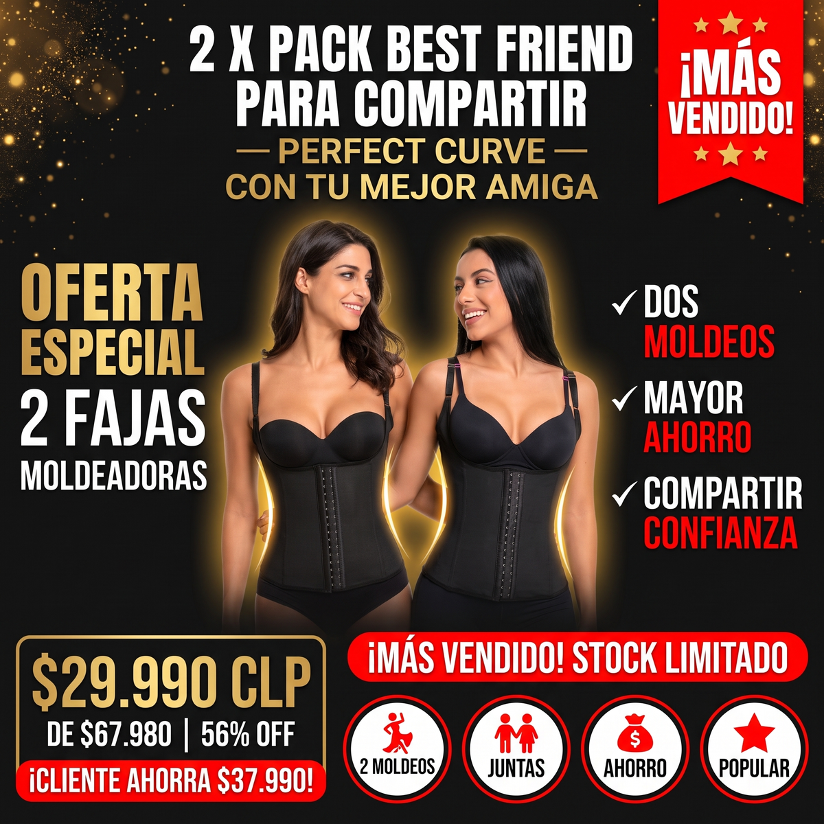 PERFECT CURVE - FAJA MOLDEADORA DOBLE PRESIÓN